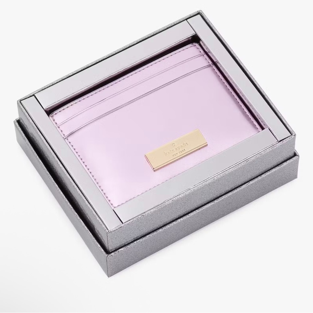 Kate Spade Card Holder in Glittery Box